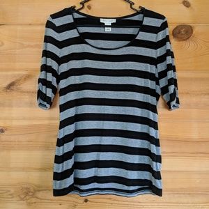 Striped Quarter Sleeve Shirt